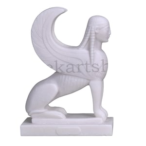 SPHINX Greek Mythical Woman Headed Lion Statue  Sculpture figure 6.9inches - 17,5cm