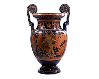 The death of  Talos Red Figure Krater Vase  Ancient Greek Pottery Museum Copy 18in - 46 cm
