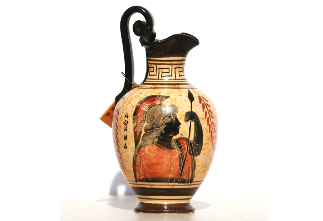 Ceramic Vase Pot Pottery Greek Black-figure Painting Goddess - Etsy