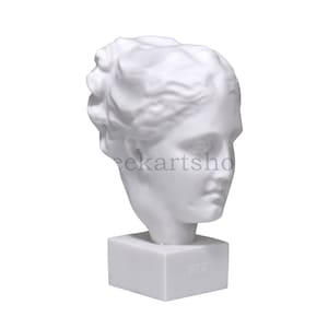 Hygiea Hygeia Büste Kopf griechisch römische Göttin der Gesundheit Tochter des Gottes Asklepios Guss Marmor Skulptur Statue Museum Kopie