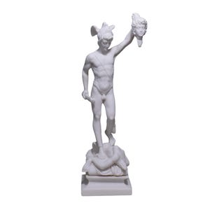 Perseus with the Head of Gorgon Medusa Cast Marble  Museum Copy Statue Sculpture 13.4in - 34 cm