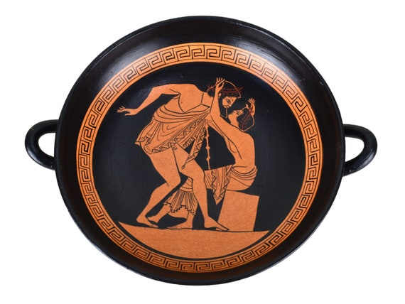 古代ギリシャ風赤絵陶器ピッチャー 古代ギリシャ風赤絵陶器