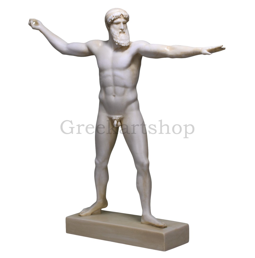 Poseidon or Zeus of Artemision Greek God Nude Male Sculpture