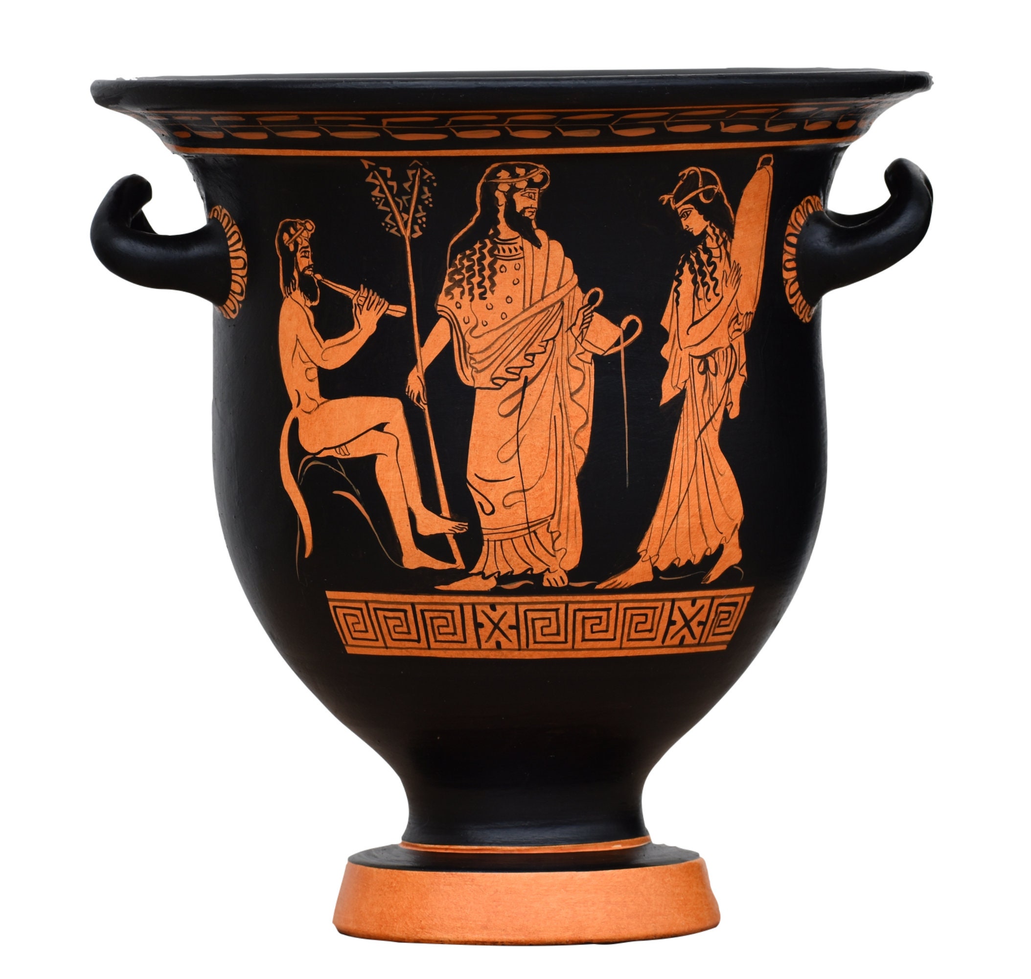 Death of Orpheus Krater Vase Ancient Greek Pottery Dionysos With