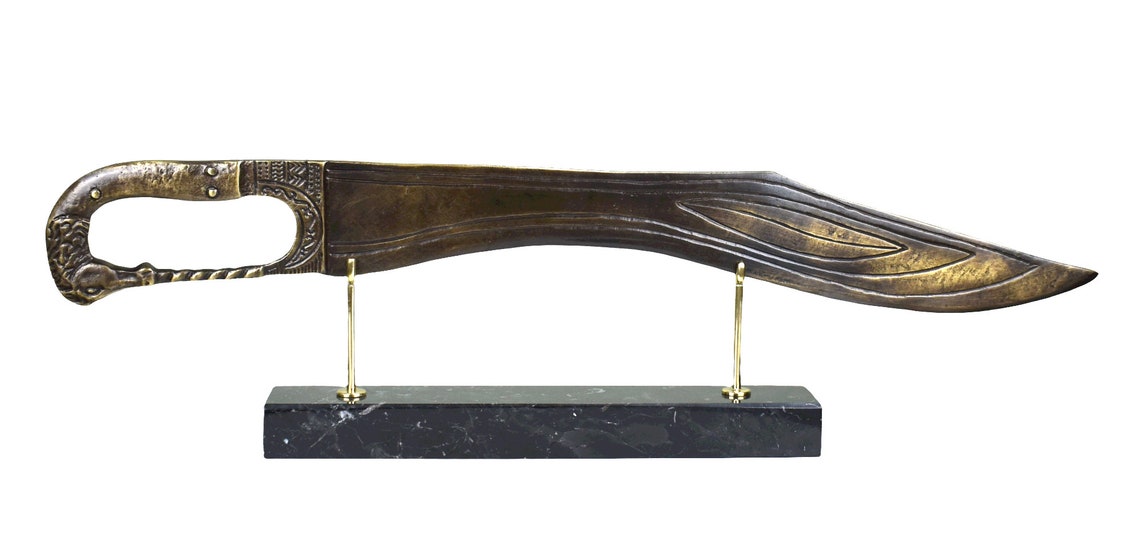 Macedonian Kopis Sword Blade Ancient Greek Real Bronze Metal Etsy