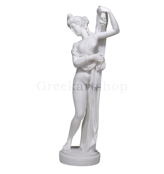 Venus Goddess Sculpture Wine Flute Set of 2 - Handcrafted