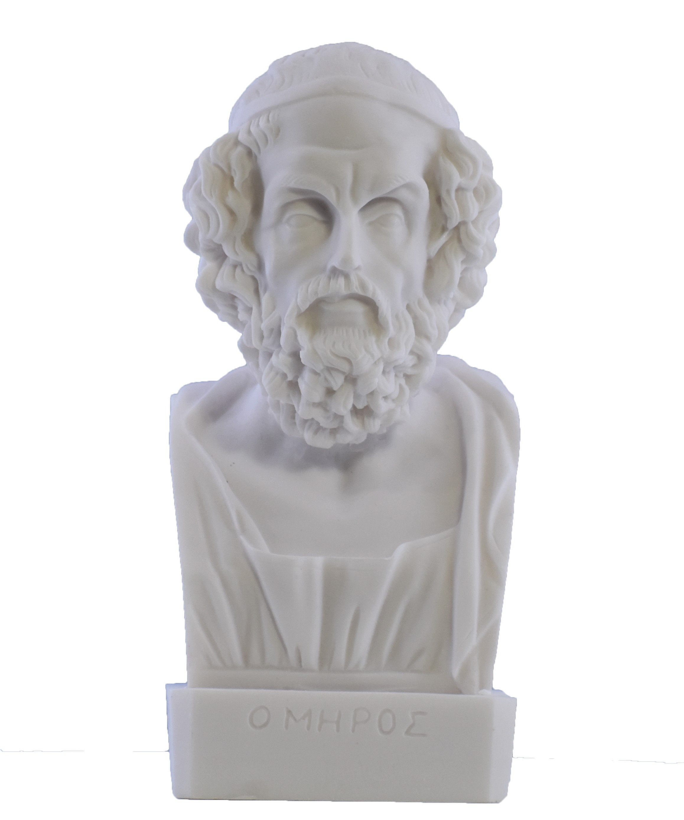 Homer Bust Head Epic Poet Author Iliad And The Odyssey Greek Etsy