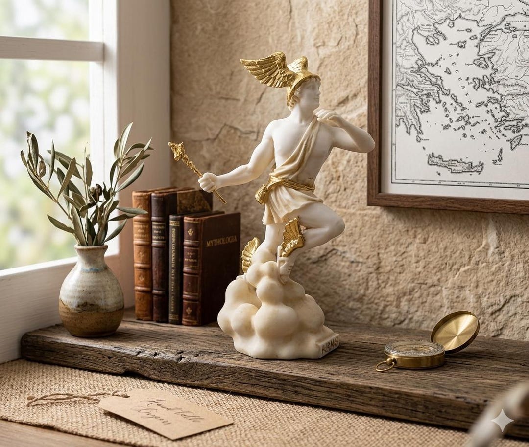 Hermes Mercury Statue - Ancient Greek Roman Messenger God