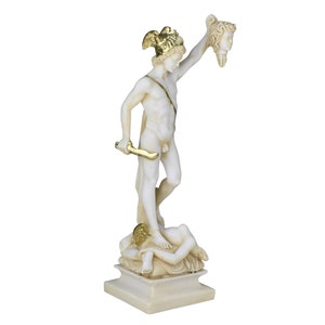 Perseus with the Head of Gorgon Medusa Cast Marble  Museum Copy Statue Sculpture 13.4in - 34 cm
