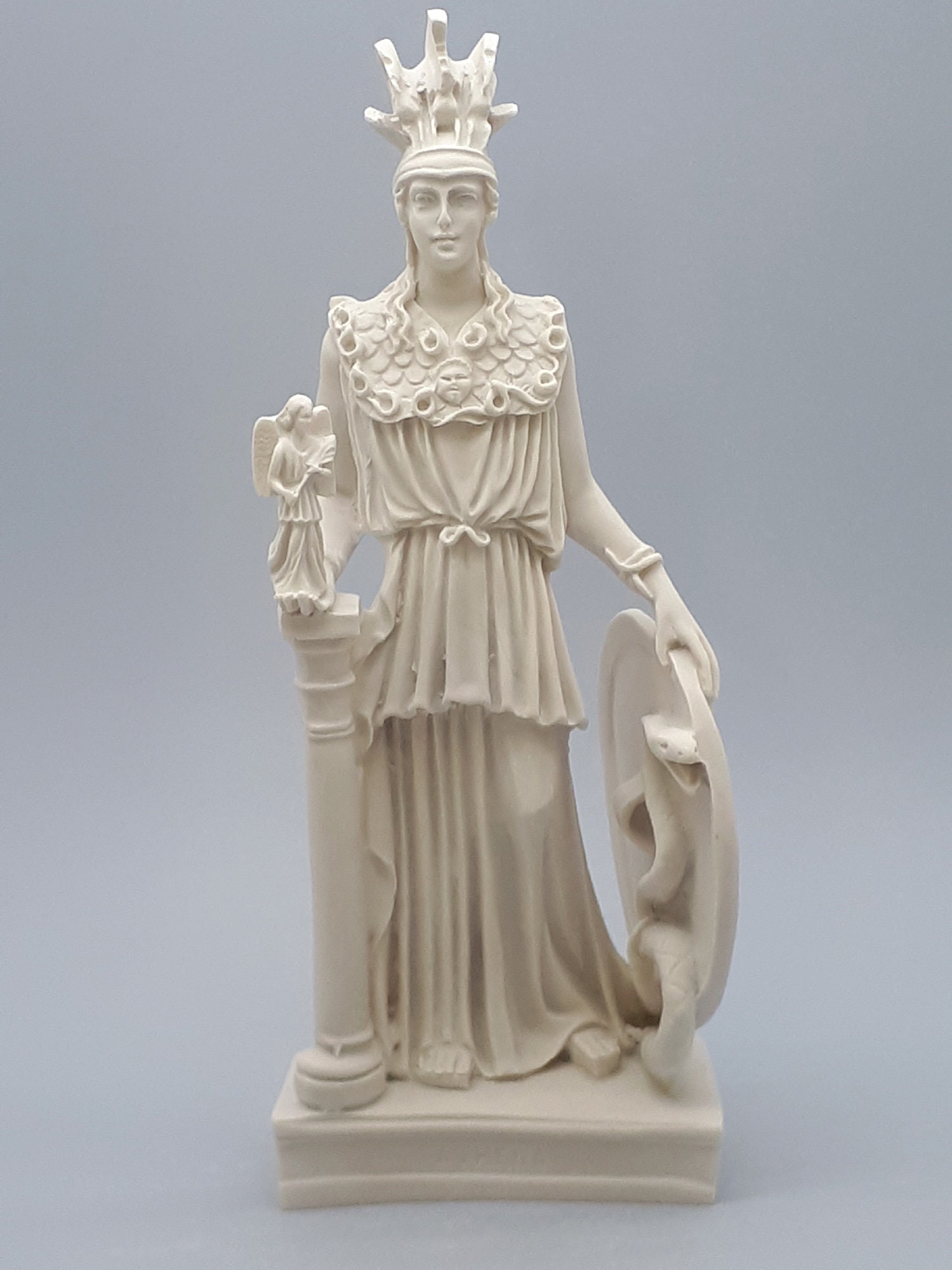 Athena Minerva Griekse Romeinse Godin Gegoten Marmeren Beeld Etsy België