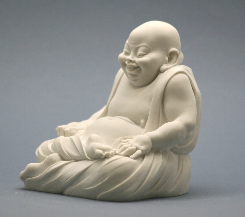BUDDHA Laughing Budai Good Luck Symbol Greek Statue Sculpture Etsy UK
