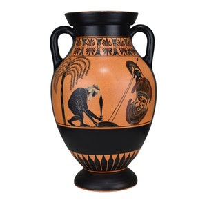 Suicide of Ajax Vase amphora Ancient Greek Pottery Ceramic Museum Copy