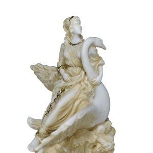Aphrodite & Swan Greek goddess Venus Statue Sculpture Handmade in Greece