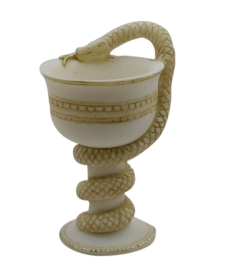 Bowl of Hygieia Greek Goddess of Health Symbol of Pharmacy Cup Chalice Snake image 1