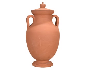 古代ギリシャの陶器の絵付け壺（アンフォラ）。古風な手作りのレプリカ