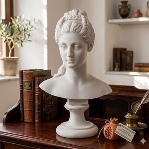Busto de Perséfone, Estátua da Rainha do Submundo, Cabeça da Deusa Grega, Escultura de Proserpina, Arte em Mármore Fundido, Decoração da Mitologia Antiga, Presente