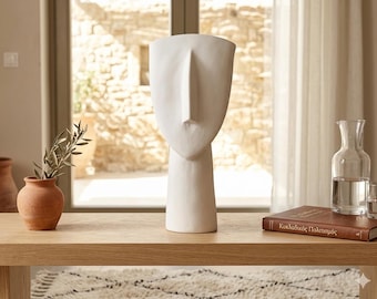 Cycladic Head Statue - Ancient Greek Figurine - Cast Marble Sculpture - Museum Copy - Minimalist Home Decor Art - Cycladic Idol Head Gift