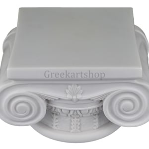 ancien greek ionic column capital base for statue sculpture classical architecture decor