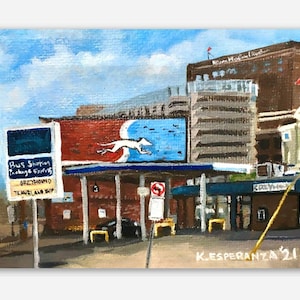 Portland Maine Landmark sticker | Greyhound Station | waterproof