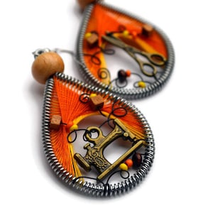 Vintage Nähmaschine Schmuck / Nähmaschine Ohrringe / Näherin Geschenke / Die Seele Näherin Nähmaschine Geschenk / Nähschmuck