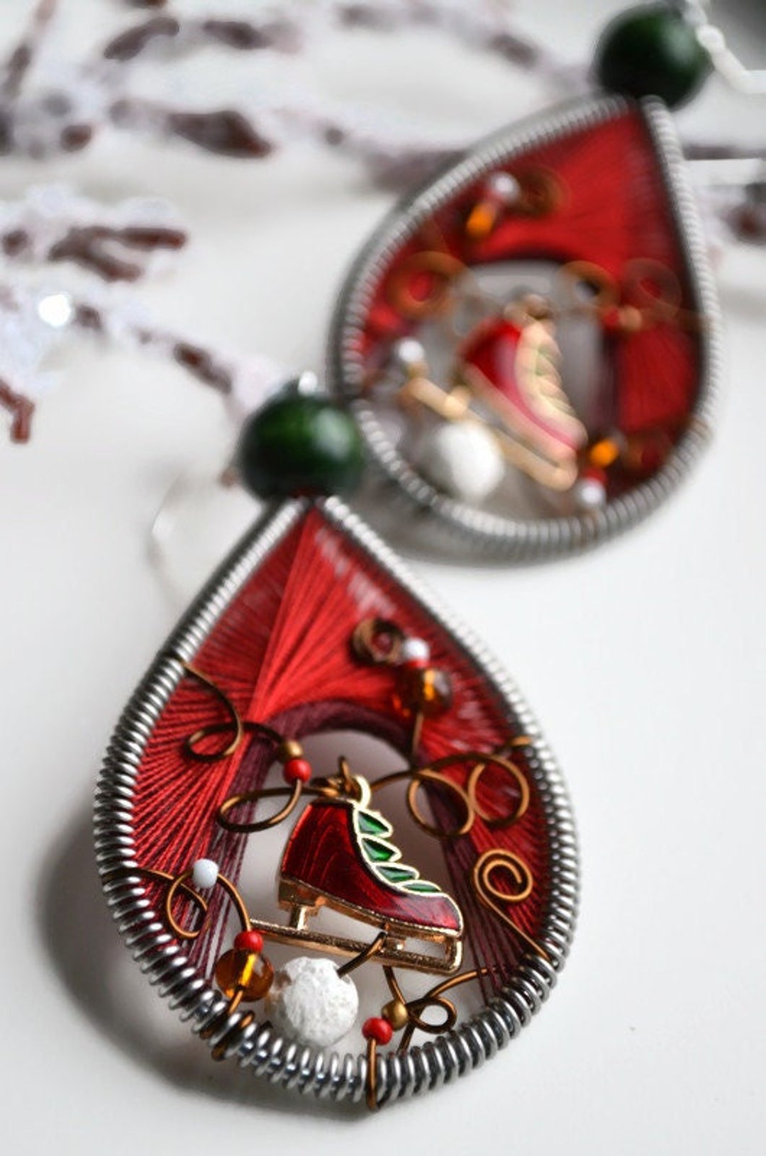 Figure Skating Earrings Ice Skating Jewelry Skater Style Figure Skating