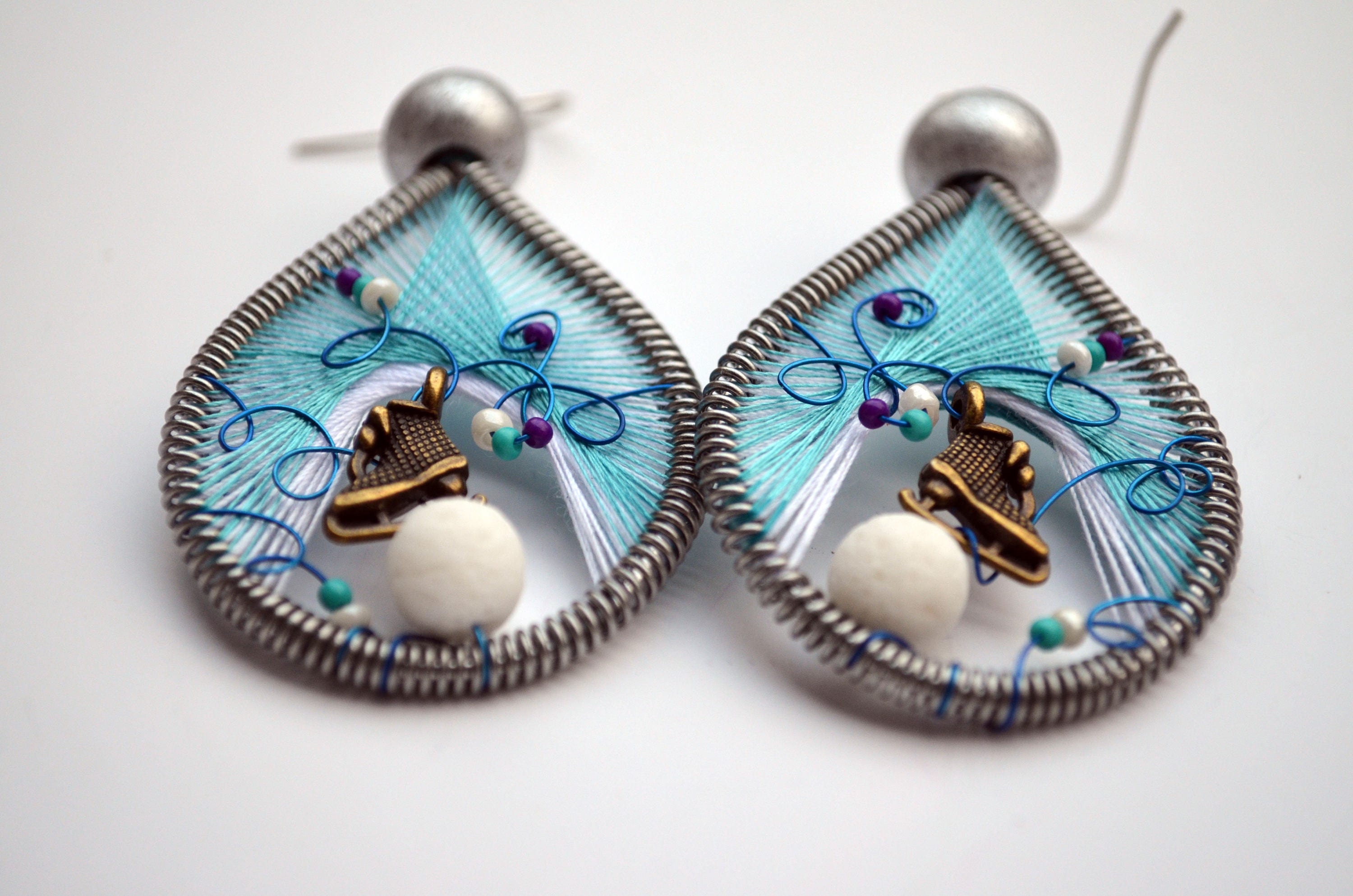 Ice Skating Earrings Sports Earrings Figure Skating Earrings Etsy