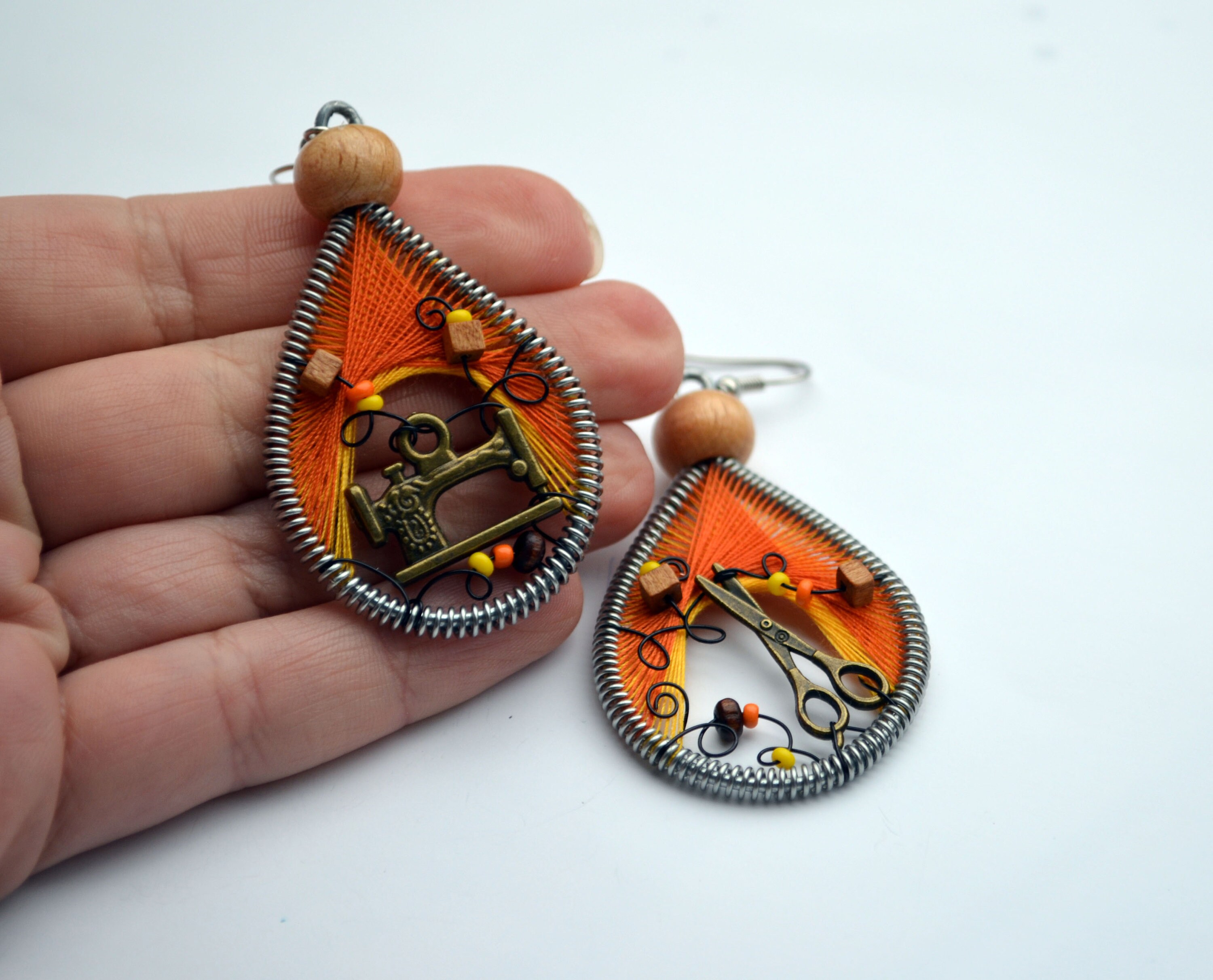 Vintage Sewing Machine Jewelry/ Sewing Machine Earrings/ Etsy