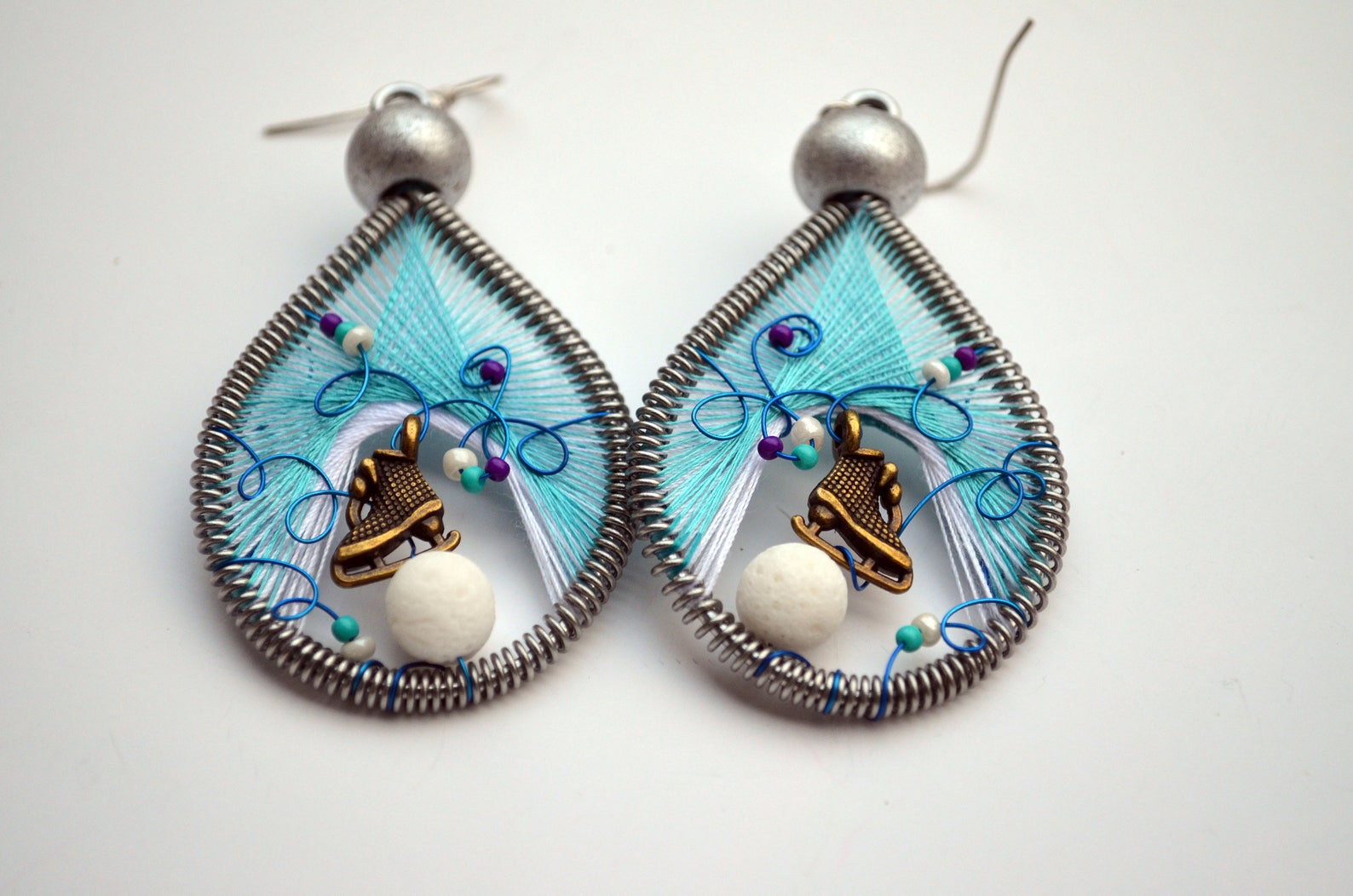 Ice Skating Earrings Sports Earrings Figure Skating Earrings Etsy