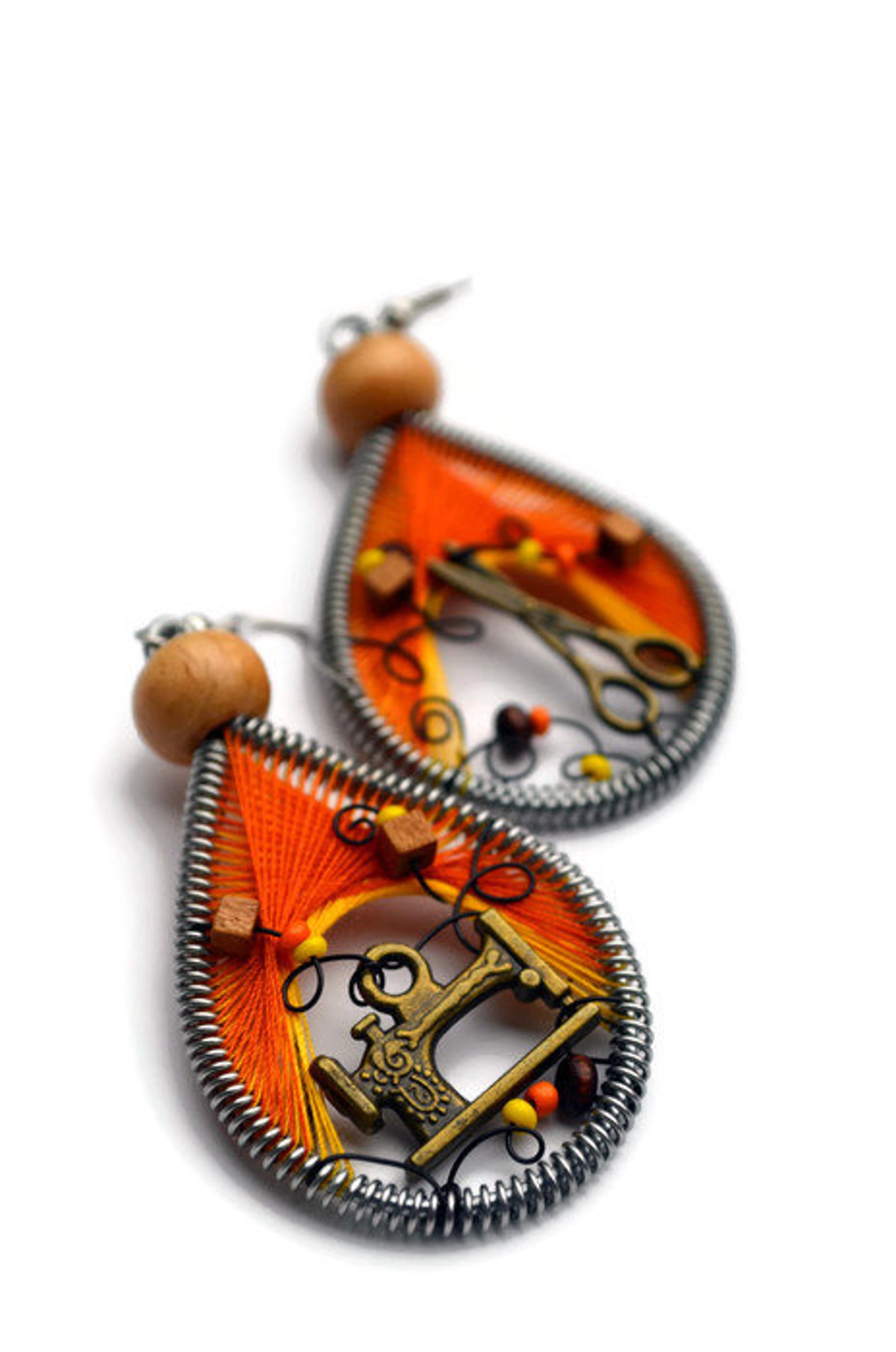 Vintage Sewing Machine Jewelry/ Sewing Machine Earrings/ Etsy