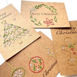 DIY Paper Embroidery Christmas Cards