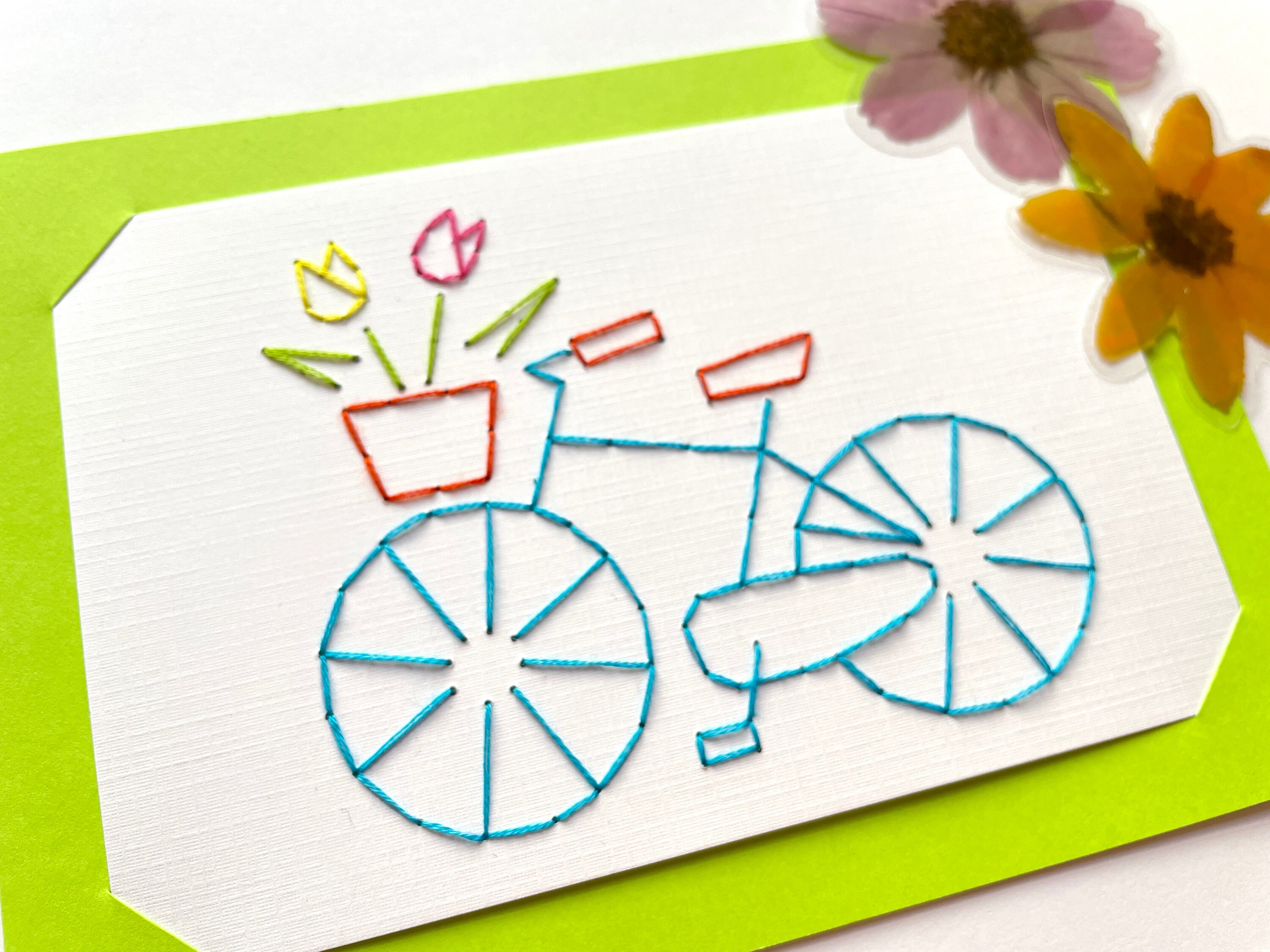 DIY Paper Embroidery Spring Greeting Cards Etsy