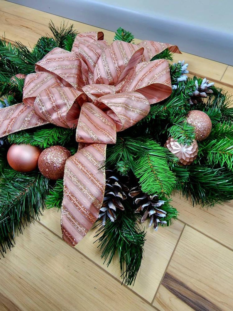 Winter/christmas Grave Blanket Pillow Cemetery Arrangement Etsy