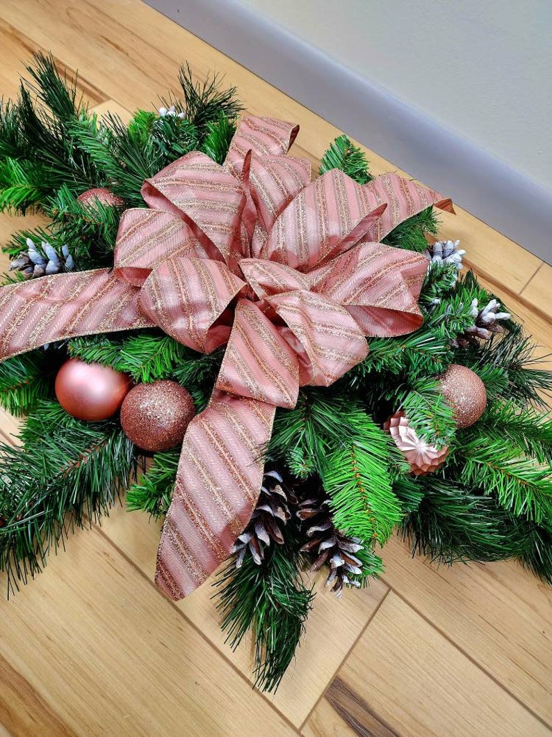 Winter/christmas Grave Blanket Pillow Cemetery Arrangement Etsy