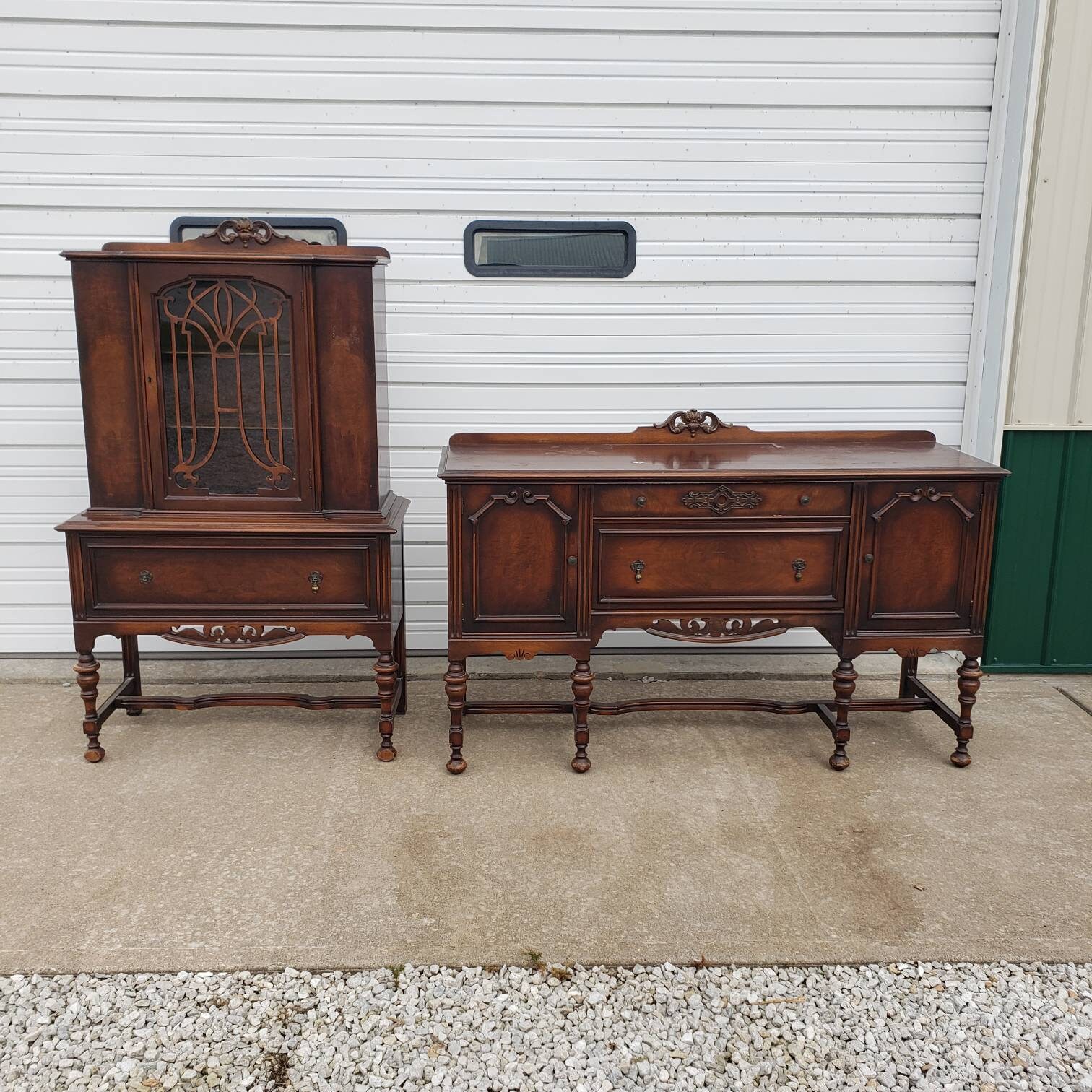 Antique Buffet Wood Sideboard Hutch Tradition vrogue.co