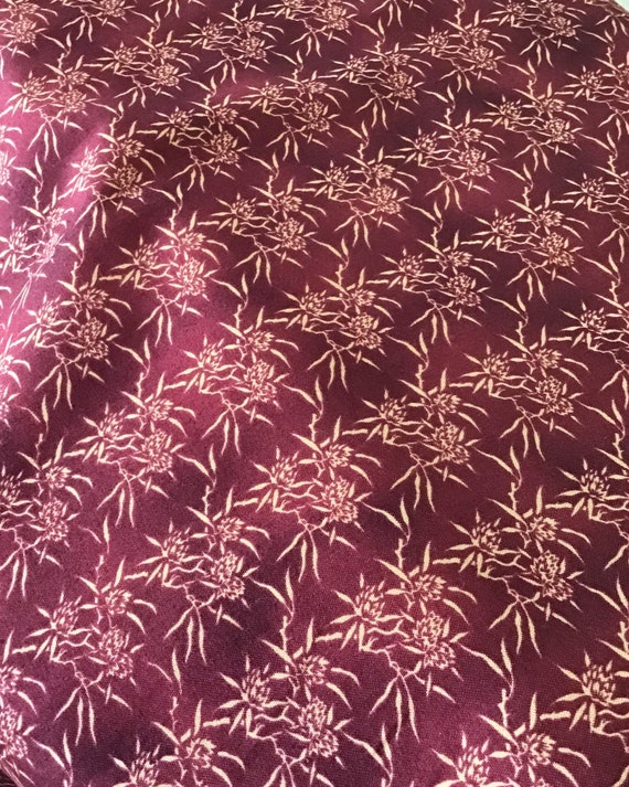 Dark Red Wine Color Quilt Fabric by the Yard from the Key Etsy