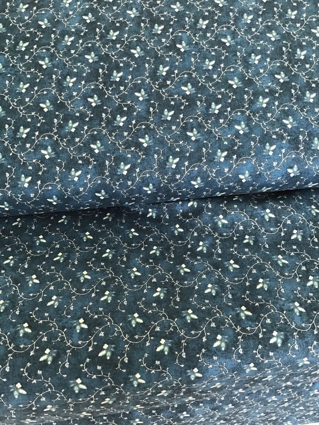 Genevieve by Carrie Quinn for Marcus Fabrics Yardage in Navy Rosebud