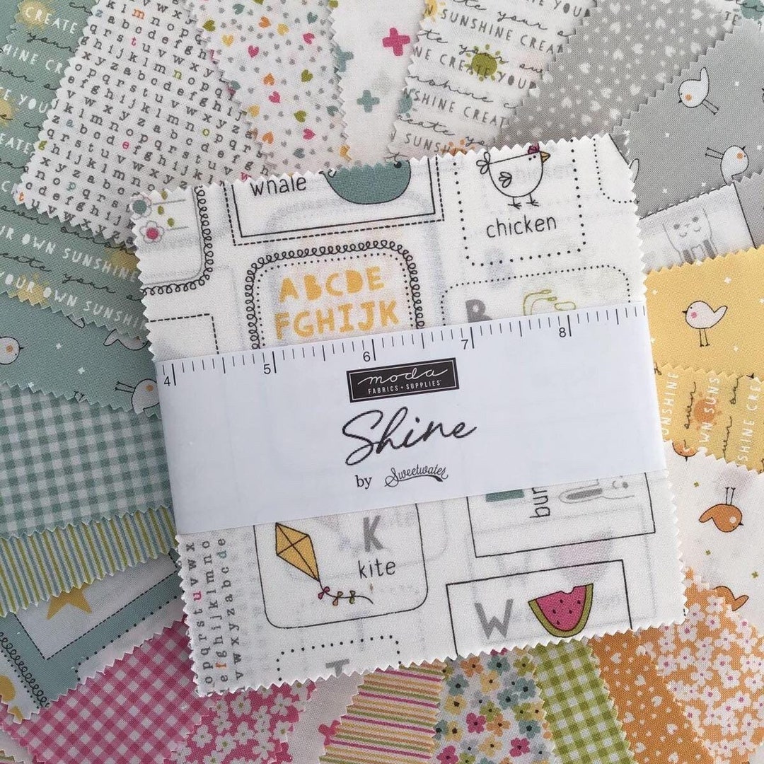 Shine Charm Pack by Sweetwater for Moda Fabrics, (42) 5" Precut Cotton ...