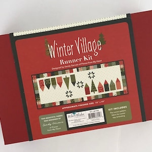 Winter Village Table Runner Quilt Kit by Sandy Gervais, Approx. Size 18 ...