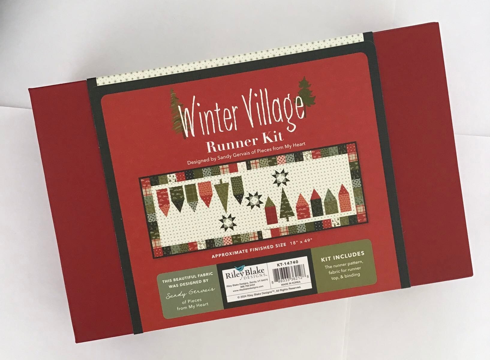 Winter Village Table Runner Quilt Kit by Sandy Gervais, Approx. Size 18 ...