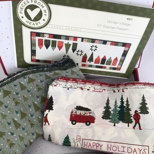 Winter Village Table Runner Quilt Kit by Sandy Gervais, Approx. Size 18 ...