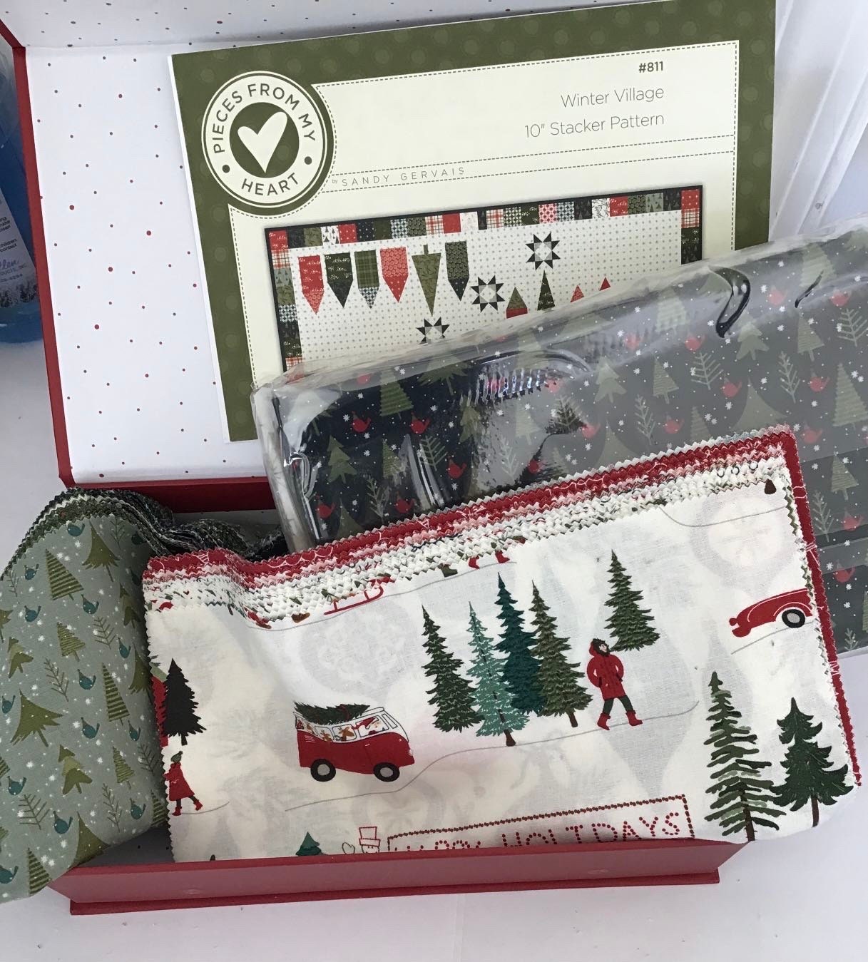 Winter Village Table Runner Quilt Kit by Sandy Gervais, Approx. Size 18 ...