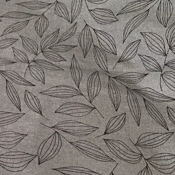 Create Fabric by Alli K Design for Moda Fabrics, Leaves Graphite #11522, Sold by the Yard