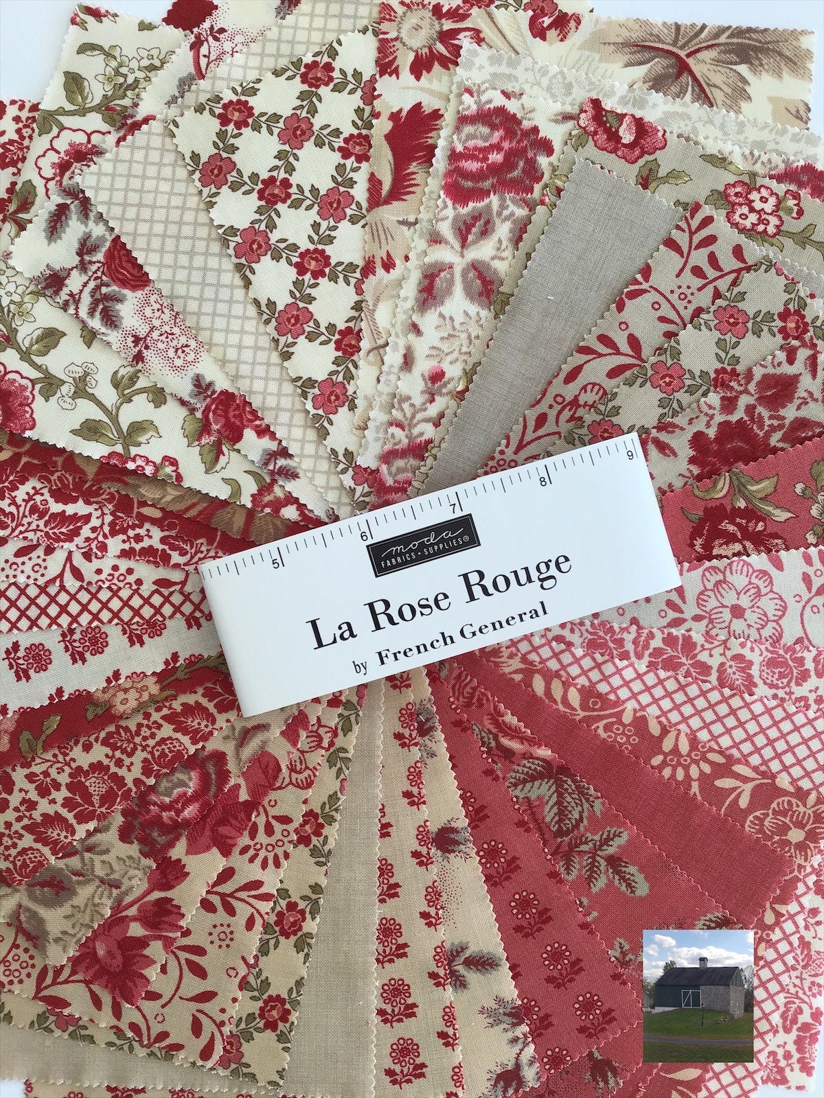 La Rose Rouge Jelly Roll by French General for Moda Fabrics Etsy