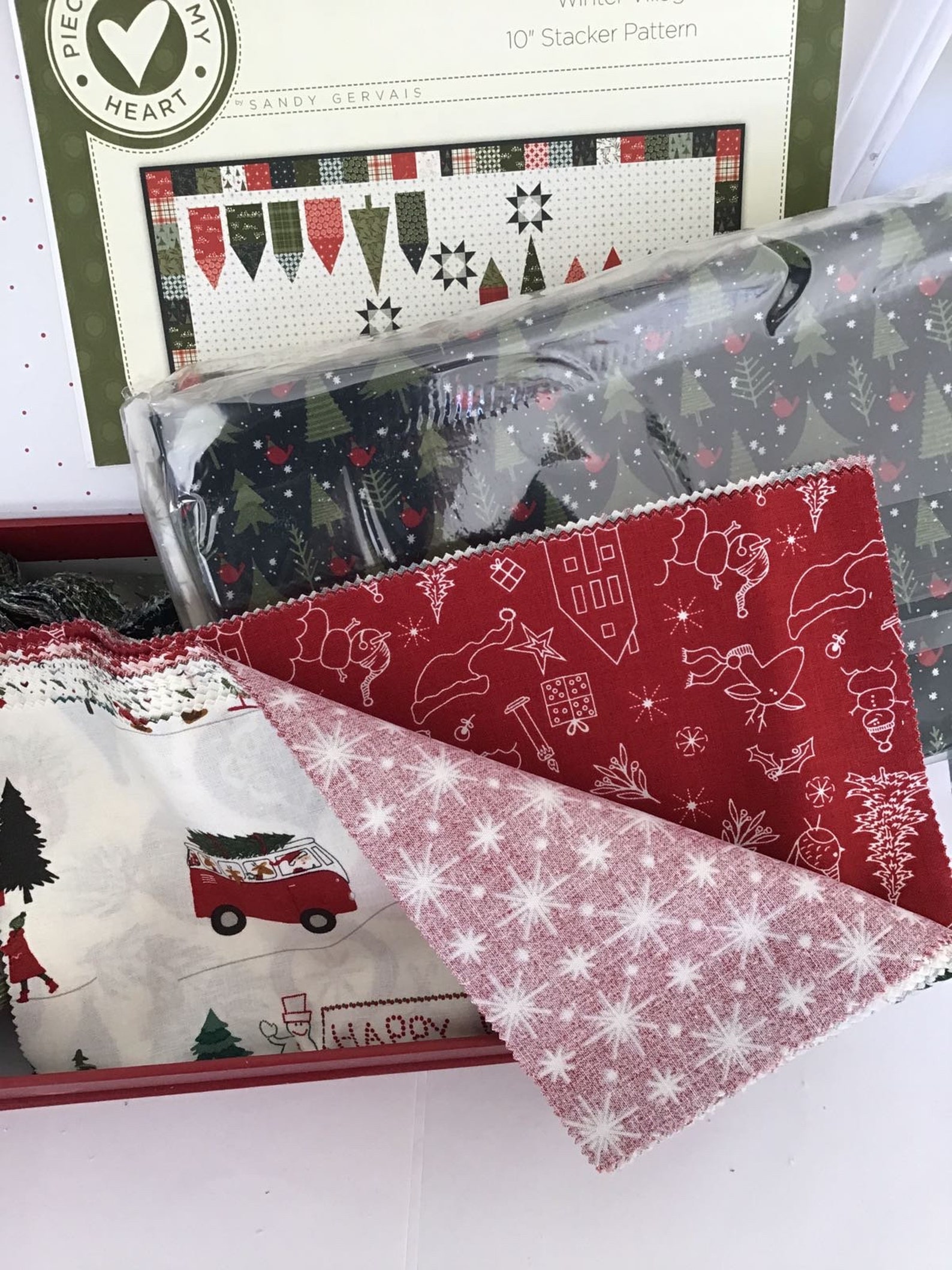 Winter Village Table Runner Quilt Kit by Sandy Gervais, Approx. Size 18 ...