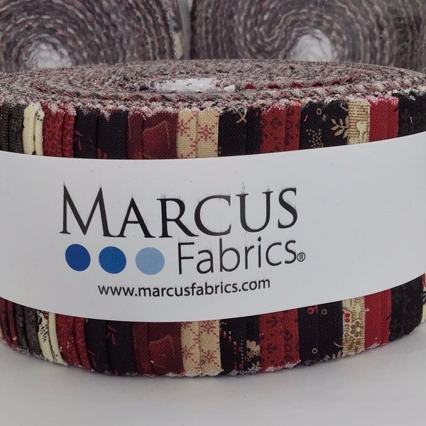 Strawberry Emery Jelly Roll by Pam Buda for Marcus Fabrics, (40) 2 1/2" Precut Cotton Quilt Strips, (20) Different Prints in This Collection