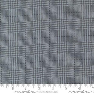 Farmhouse Flannels III Pewter Gray Box Check Yardage by Primitive Gatherings for Moda Fabrics, 49277 24F Sold by the Yard, Cotton