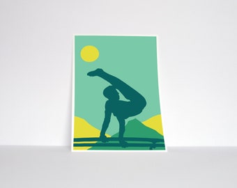 Boys Gymnastics Parallel Bars Art Print | P-Bar Men's Artistic Gymnast | Summer '21 Edition