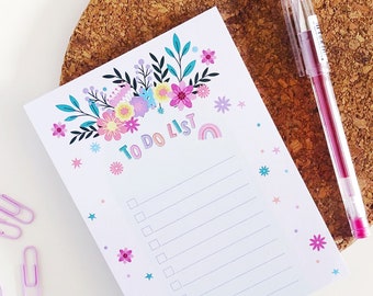 Att göra-lista anteckningsblock | Att göra-listablock | Blommig anteckningsblock | Färgglad anteckningsblock | Illustrerad anteckningsblock | Bullet Journaling anteckningsblock | Skrivbordsmaterial