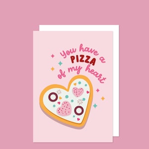 Hai una pizza del mio cuore / biglietto di auguri di San Valentino / biglietto di San Valentino pizza / biglietto pizza divertente
