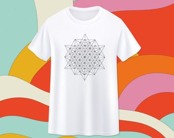 Geometric Triangles Shape T shirt | Black and White T shirt | Adult T shirt | Mandala T shirt | geometric design | geometric art